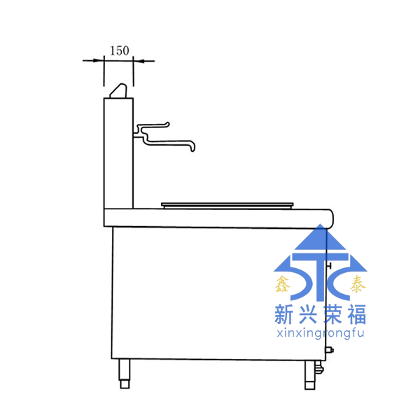 中式蒸撐灶尺寸圖（左）